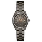 Women's Caravelle New York Crystal Stainless Steel Watch 45m110 - Black, Almost Black