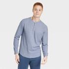 Men's Waffle-knit Henley Athletic Top - All In Motion Navy