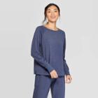 Women's Beautifully Soft Fleece Lounge Sweatshirt - Stars Above Navy Xl, Women's, Blue