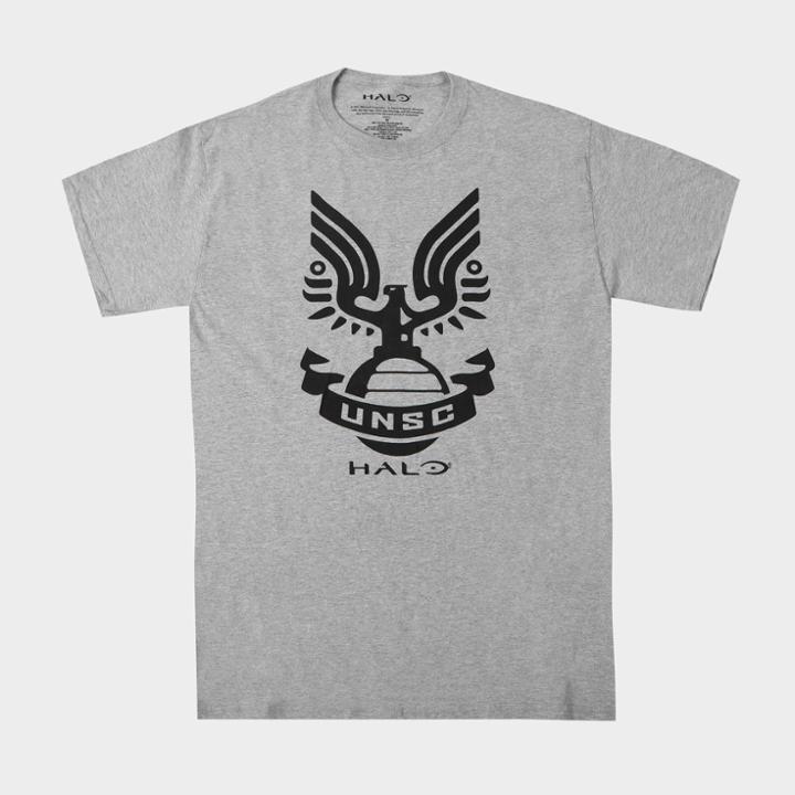 Men's Halo Short Sleeve Graphic T-shirt - Heather Gray