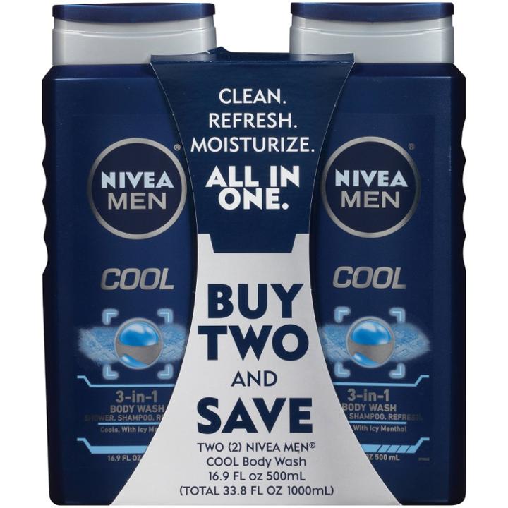 Nivea Men Cool 3-in-1 Body Wash