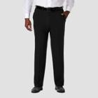 Haggar Men's Big & Tall Cool 18 Pro Classic Fit Flat Front Casual Pants - Black