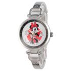 Women's Disney Minnie Mouse Silver Alloy Bridle Watch - Silver,