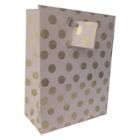 Spritz Light Pink Polkadots Cotton Recycled Handmade Paper Gift Bag -