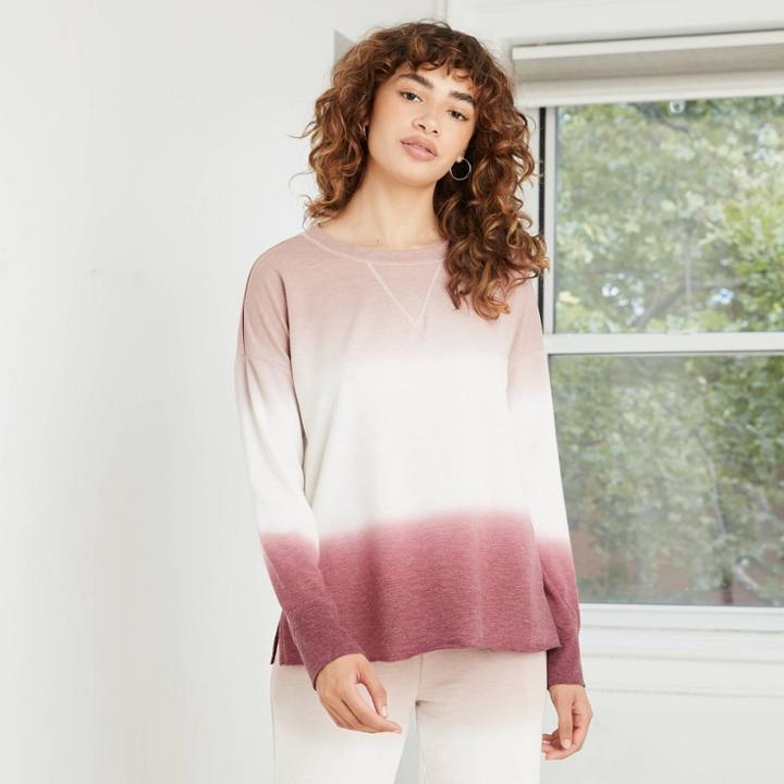 Women's Ombre Sweatshirt - Knox Rose Burgundy