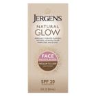 Jergens Natural Glow Face Moisturizer Medium To Deep Tone, Self Tanner, Daily Face Sunscreen - Spf
