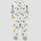 Baby Boys' Dino Interlock Footed Pajama - Just One You Made By Carter's Olive Newborn, Green