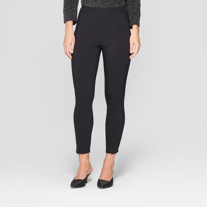 Women's Skinny Zip Crop Pants - Who What Wear Black