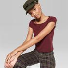Women's Boat Neck T-shirt - Wild Fable Red