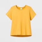 Women's Plus Size Short Sleeve Sandwash T-shirt - Ava & Viv Yellow X, Women's