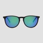 No Brand Women's Polarized Round Plastic Metal Sunglasses - Black, Women's, Size: Small, Black/grey