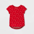Toddler Girls' Heart Short Sleeve T-shirt - Cat & Jack Red