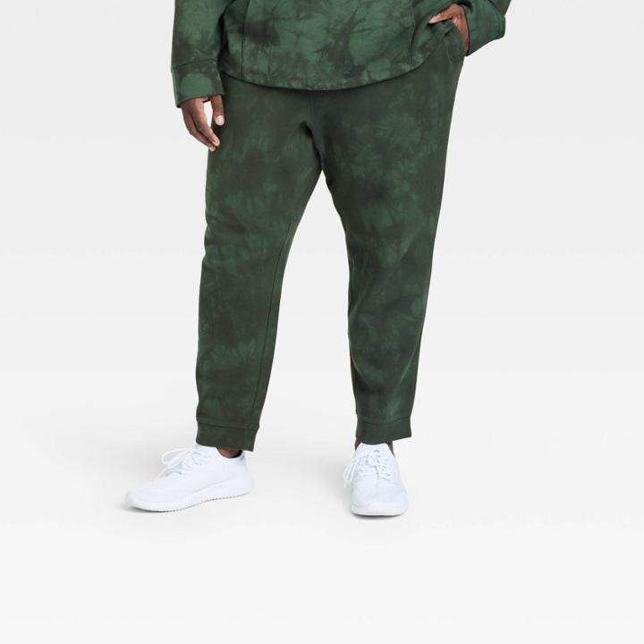 Men's Big French Terry Athletic Pants - All In Motion Green