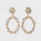 Sugarfix By Baublebar Glamorous Crystal Hoop Earrings - Iridescent, Women's