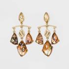 Abalone Triple Drop Earrings - A New Day Gold