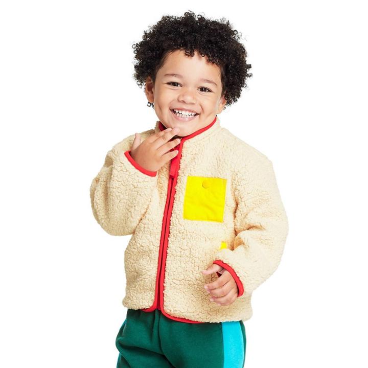 Toddler Contrast Pocket Sherpa Jacket - Lego Collection X Target Cream
