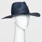 Women's Open Weave Straw Panama Hat - Universal Thread Navy, Blue
