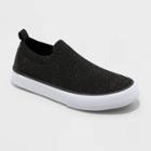 Girls' Nicky Slip-on Apparel Sneakers - Cat & Jack Black