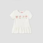 Disney Toddler Girls' Minnie Mouse Short Sleeve T-shirt - Gray