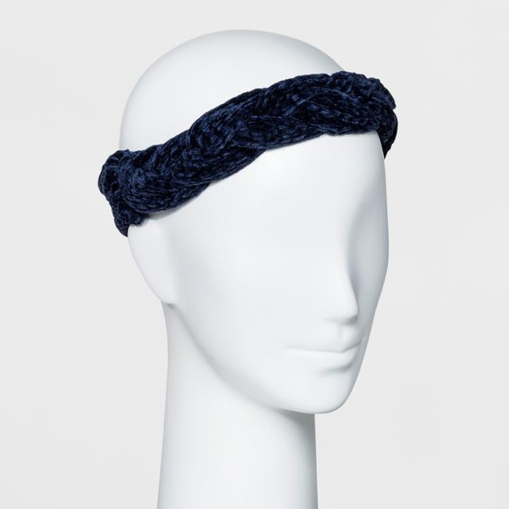 Women's Chenille Braided Headband - Who What Wear Blue
