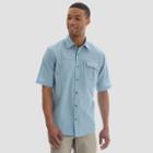 Wrangler Men's Outdoor Short Sleeve Button-down Shirt - Crystal Teal