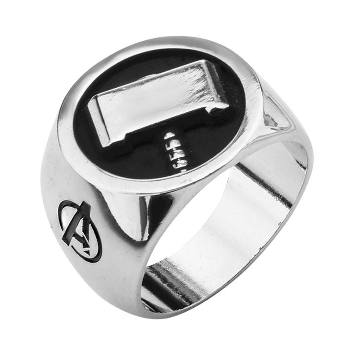 Men's Marvel Avengers Stainless Steel Thor's Hammer Ring,