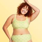 Women's Plus Size Palm Trees Bralette Bikini Top - Stoney Clover Lane X Target Light Yellow/light Green
