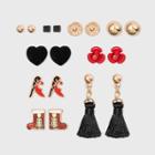 No Brand Sleigh Disc Stocking Rose Ball Stud Boxed Novelty Earrings, Women's,