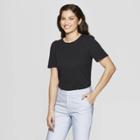 Women's Elbow Length Puff Sleeve T-shirt - A New Day Black