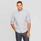 Men's Standard Fit Long Sleeve Northrop Poplin Button-down Shirt - Goodfellow & Co Thundering Gray M, Men's,