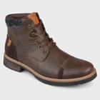 Men's Vance Co. Manzo Faux Leather Lace-up Boots - Brown