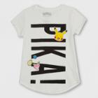 Girls' Pokemon Pikachu Short Sleeve T-shirt - Ivory