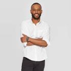 Men's Standard Fit Long Sleeve Northrop Poplin Button-down Shirt - Goodfellow & Co White M, Men's,