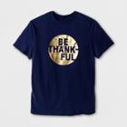Shinsung Tongsang Men's Short Sleeve Be Thankful Thanksgiving Family T-shirt - Blue