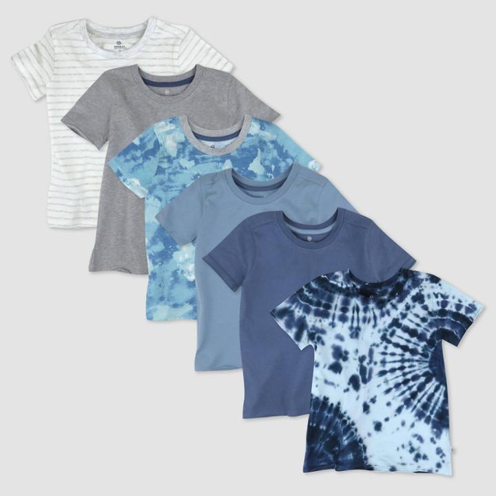 Honest Baby Toddler Boys' 6pc Short Sleeve T-shirt - Blue