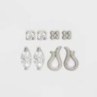 Sterling Silver Cubic Zirconia Marquis Ball Stud Earrings - A New Day