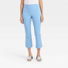 Women's Super-high Rise Slim Fit Cropped Kick Flare Pull-on Pants - A New Day Blue