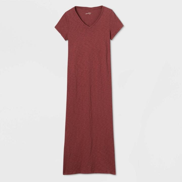 Women's Short Sleeve T-shirt Dress - Universal Thread Burgundy S, Women's, Size: