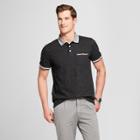Men's Tall Dot Short Sleeve Novelty Polo Shirt - Goodfellow & Co Black Xlt,