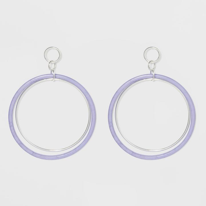 Large Circle Earrings - A New Day Purple/silver