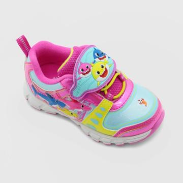Toddler Girls' Nick Jr. Baby Shark Athletic Sneakers - Pink