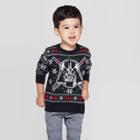Toddler Boys' Star Wars Darth Vader Ugly Holiday Sweater - Black