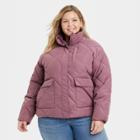 Women's Utility Puffer Jacket - Universal Thread Mauve Xs,