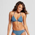 Women's Ribbed Triangle Bikini Top - Airy Blue - M - Mossimo, Air Blue