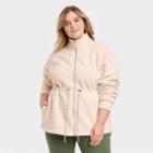 Women's Plus Size Fleece Jacket - Universal Thread Cream