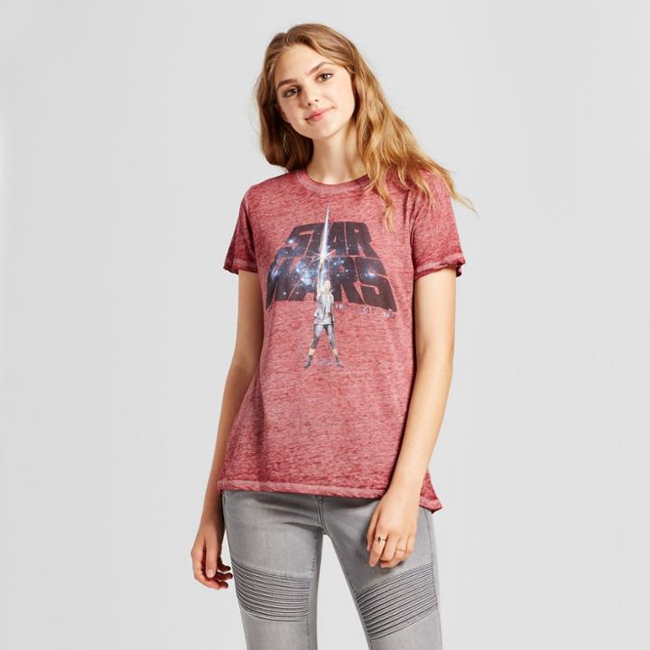 Women's Star Wars Rey Short Sleeve Graphic T-shirt (juniors') - Burgundy