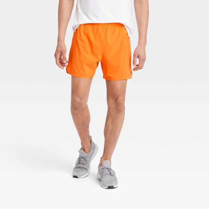 Men's Lined Run Shorts 5 - All In Motion Orange