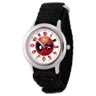 Boys' Marvel Emoji Spider-man Stainless Steel Time Teacher Watch - Black, Boy's