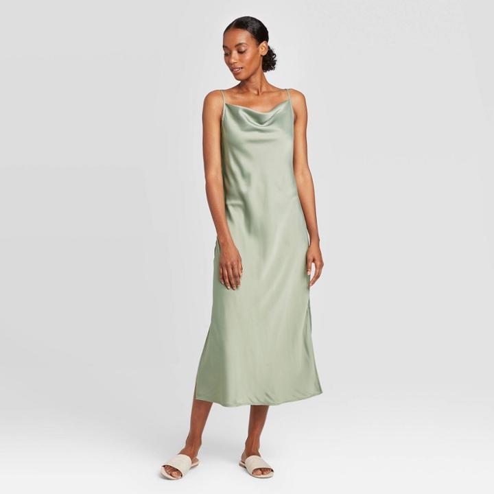 Women's Sleeveless Slip Dress - Prologue Green