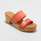 Women's Raegan Mule Clog Heels - Universal Thread Papaya